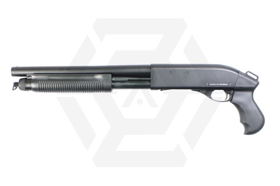 APS CO2 CAM870 MKIII Zombie Hunter SF Shotgun (Black) - Main Image © Copyright Zero One Airsoft