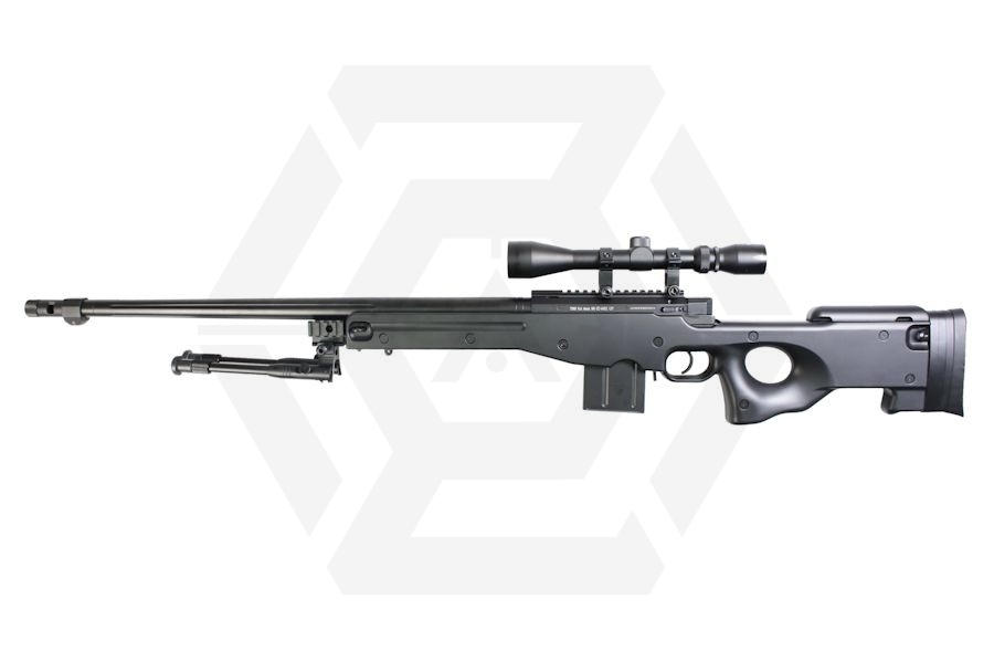 WELL Spring L96 AWP (Black) ~500fps - Main Image © Copyright Zero One Airsoft