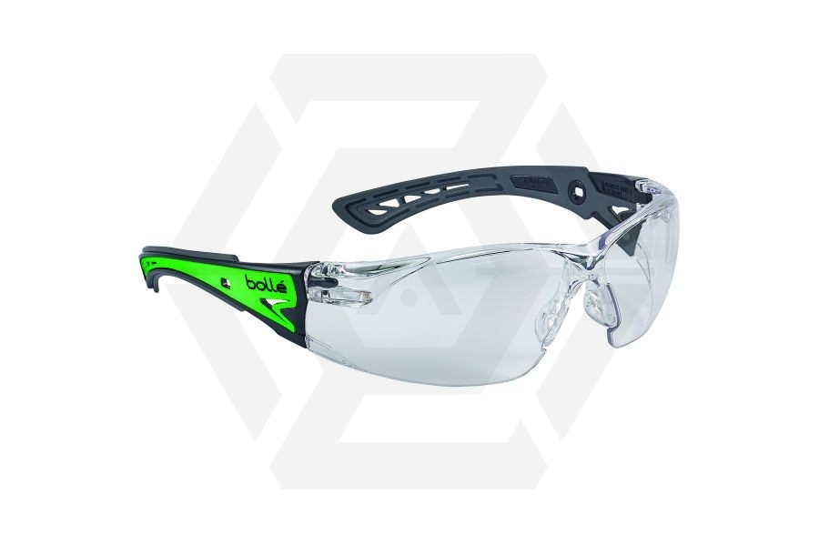 Bollé Protection Glasses Rush+ Glow with Clear Lens and Platinum Coating - Main Image © Copyright Zero One Airsoft