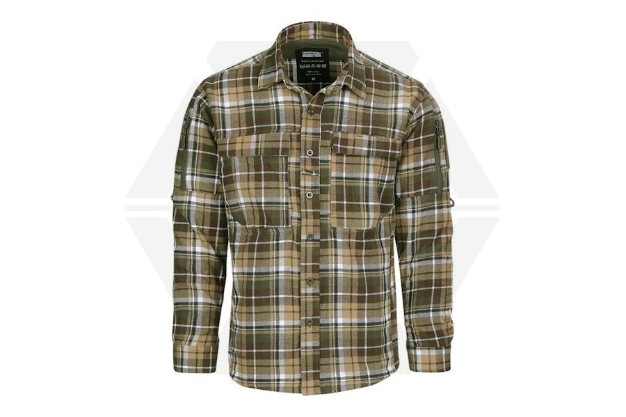 TF-2215 Flannel Contractor Shirt (Brown/Green) - Medium - Main Image © Copyright Zero One Airsoft
