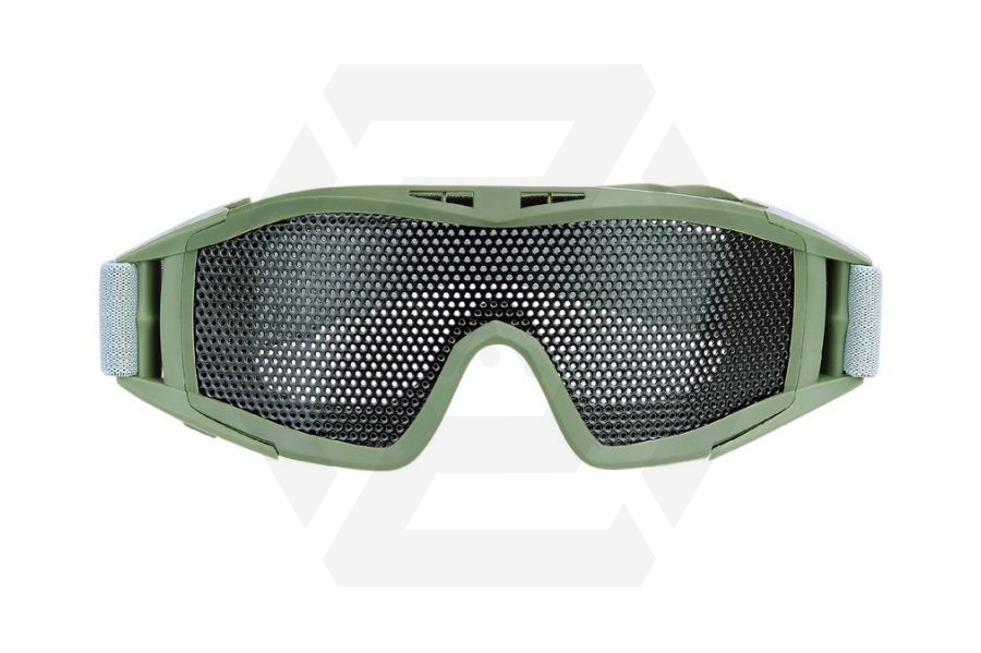 101 Inc Mesh Goggles (Green) - Main Image © Copyright Zero One Airsoft