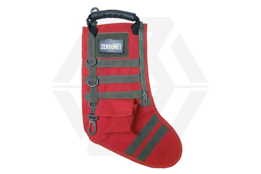 ZO MOLLE Christmas Stocking (Red & Olive) - Main Image © Copyright Zero One Airsoft