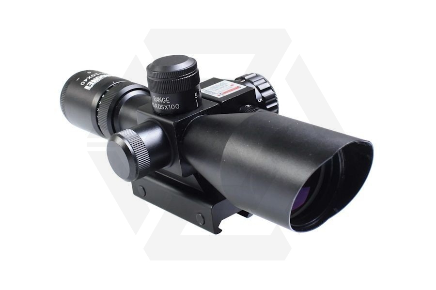 Luger 2.5-10x40E Sniper Reticle with Laser - Main Image © Copyright Zero One Airsoft