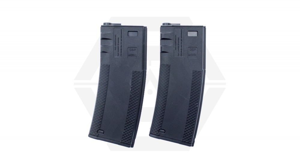 EMG 'Troy Industry' AEG Polymer Mag for M4 340rds (Black) - Pack of 2 - Main Image © Copyright Zero One Airsoft