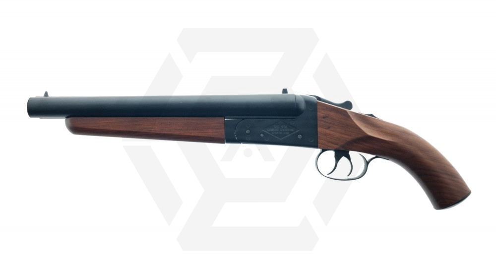 Hwasan/Farsan Gas Mad Max Shotgun (Real Wood) - Main Image © Copyright Zero One Airsoft