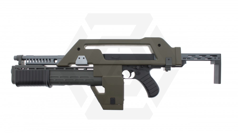 Matrix AEG Custom Alien Pulse Rifle (Olive) - Main Image © Copyright Zero One Airsoft