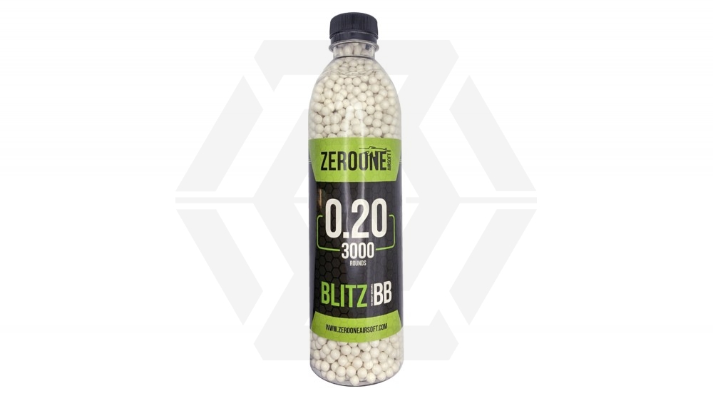 ZO Blitz BB 0.20g 3000rds Bottle (White) - Main Image © Copyright Zero One Airsoft