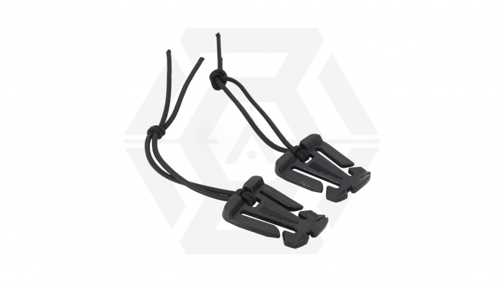 ZO Molle Elastic Buckle (Pack of 2) (Black) - Main Image © Copyright Zero One Airsoft
