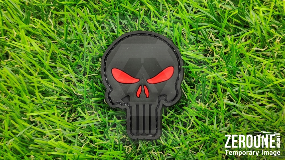 ZO PVC Velcro Patch "Red Eyed Punisher" (Black)