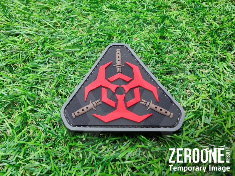 ZO PVC Velcro Patch "Biohazard Swords" - Main Image © Copyright Zero One Airsoft
