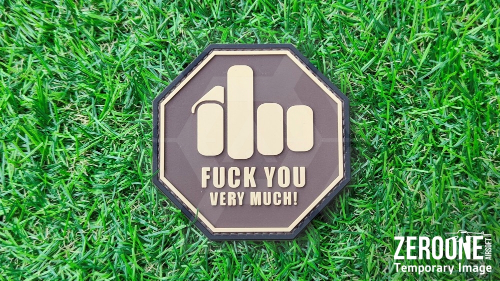 ZO PVC Velcro Patch &quotMiddle Finger" - Main Image © Copyright Zero One Airsoft