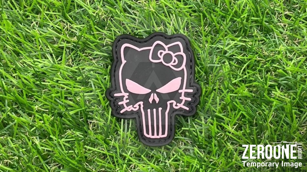 ZO PVC Velcro Patch "Tactical Hello Kitty" (Black) - Main Image © Copyright Zero One Airsoft