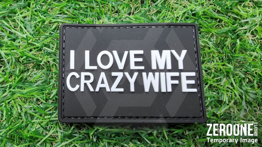 ZO PVC Velcro Patch "I Love My Wife" - Main Image © Copyright Zero One Airsoft