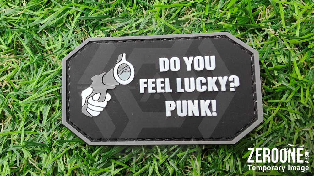 ZO PVC Velcro Patch "Do You Feel Lucky Punk" - Main Image © Copyright Zero One Airsoft