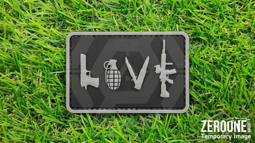 ZO PVC Velcro Patch "Love Black"