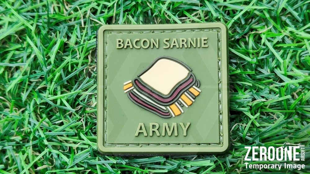 ZO PVC Velcro Patch "Bacon Sarnie" - Main Image © Copyright Zero One Airsoft
