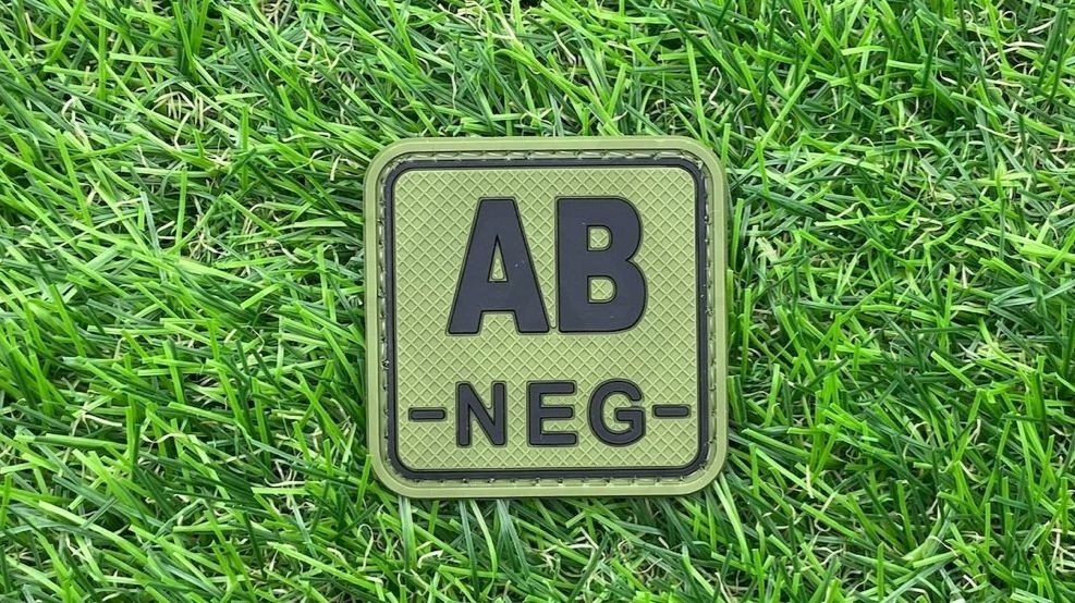ZO PVC Velcro Patch "AB- Square" (Olive) - Main Image © Copyright Zero One Airsoft