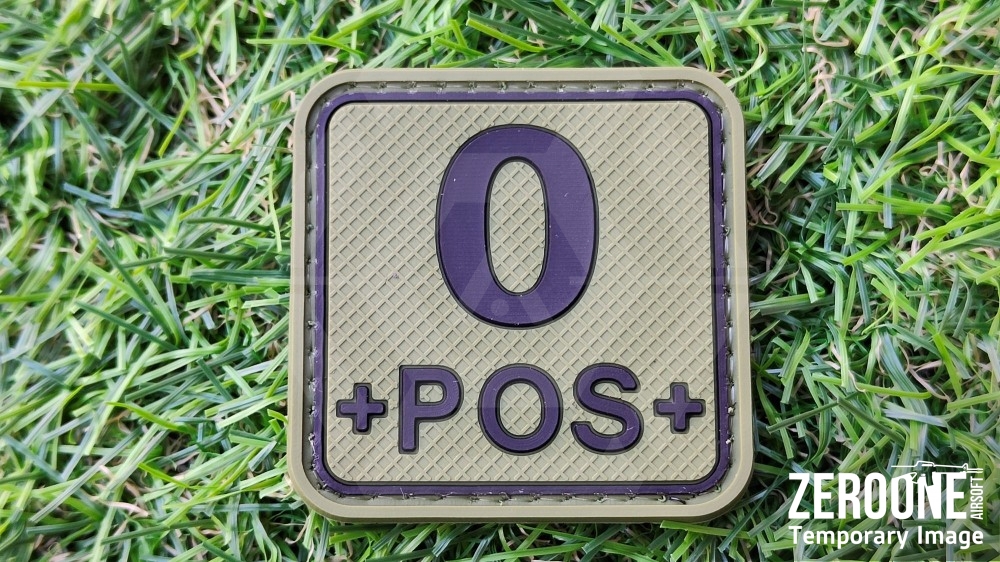 ZO PVC Velcro Patch "O+ Square" (Olive) - Main Image © Copyright Zero One Airsoft