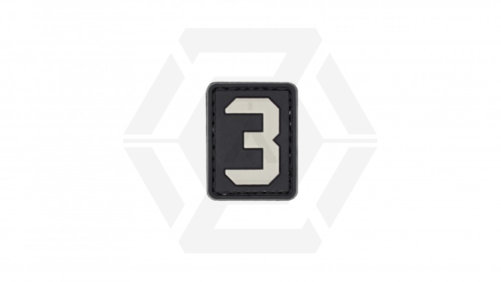 ZO PVC Velcro Patch "Number 3" - Main Image © Copyright Zero One Airsoft