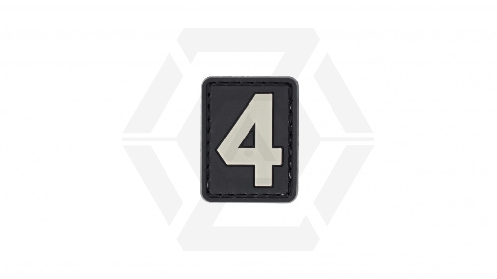 ZO PVC Velcro Patch "Number 4" - Main Image © Copyright Zero One Airsoft