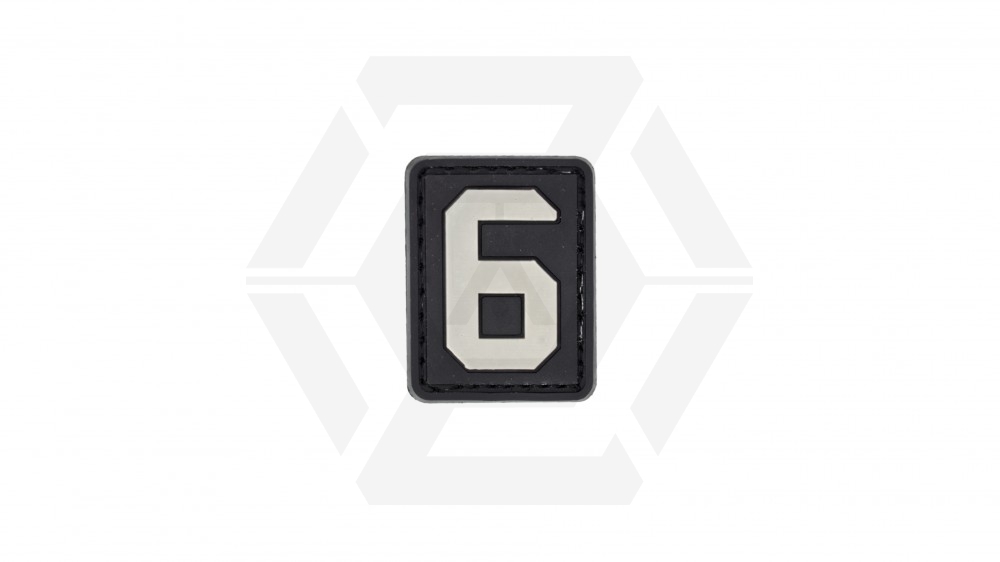 ZO PVC Velcro Patch "Number 6" - Main Image © Copyright Zero One Airsoft