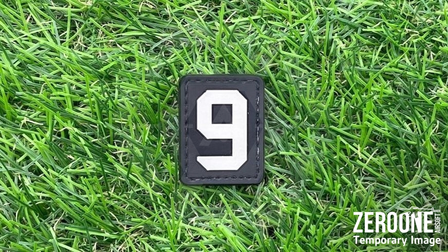 ZO PVC Velcro Patch "Number 9" - Main Image © Copyright Zero One Airsoft