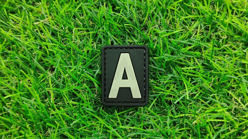 ZO PVC Velcro Patch "Letter A" - Main Image © Copyright Zero One Airsoft