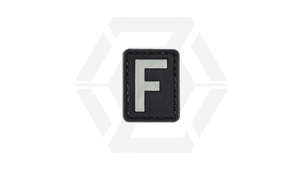 ZO PVC Velcro Patch &quotLetter F" - Main Image © Copyright Zero One Airsoft