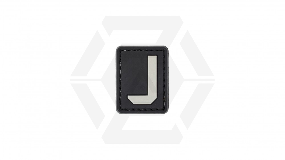 ZO PVC Velcro Patch &quotLetter J" - Main Image © Copyright Zero One Airsoft