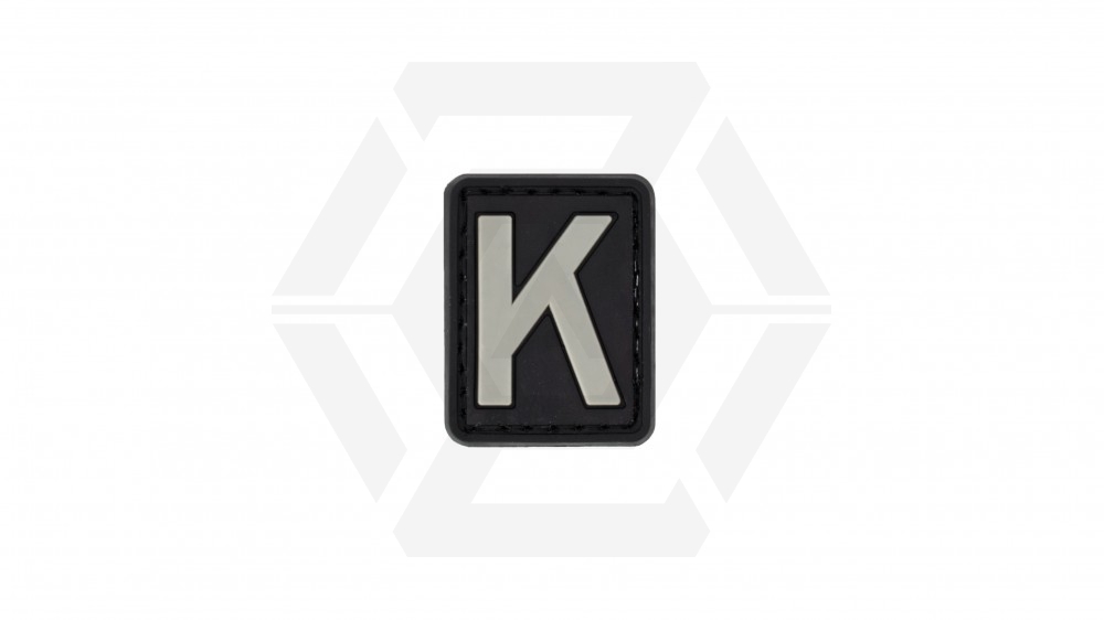 ZO PVC Velcro Patch "Letter K" - Main Image © Copyright Zero One Airsoft