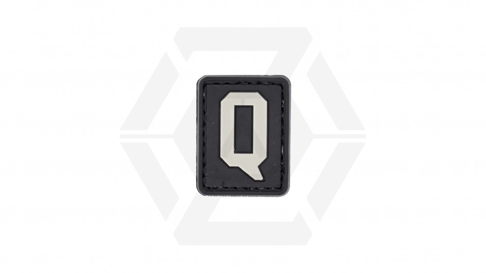 ZO PVC Velcro Patch &quotLetter Q" - Main Image © Copyright Zero One Airsoft