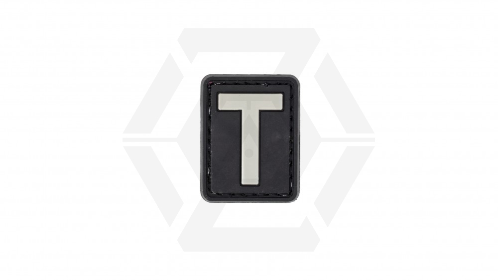 ZO PVC Velcro Patch &quotLetter T" - Main Image © Copyright Zero One Airsoft