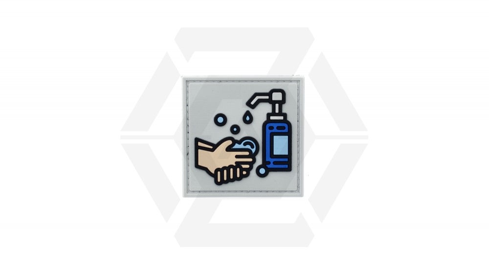 ZO PVC Velcro Patch "Wash Your Hands" - Main Image © Copyright Zero One Airsoft