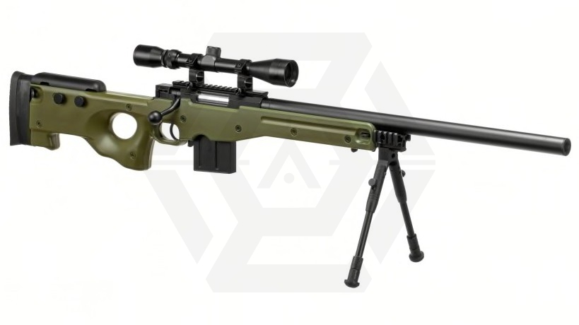 WELL Spring L96 AWP (Olive) ~500fps - Main Image © Copyright Zero One Airsoft