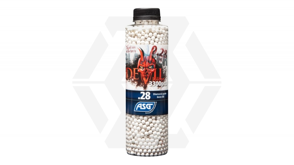 ASG Blaster Devil BB 0.28g 3300rds Bottle (White) - Main Image © Copyright Zero One Airsoft