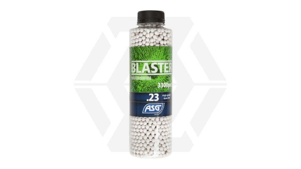 ASG Blaster BB 0.23g 3300rds Bottle (White) - Main Image © Copyright Zero One Airsoft