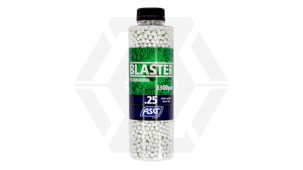 ASG Blaster BB 0.25g 3300rds Bottle (White) - Main Image © Copyright Zero One Airsoft