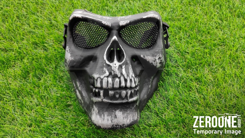 ZO Skull Mesh Face Mask (Grey) - Main Image © Copyright Zero One Airsoft