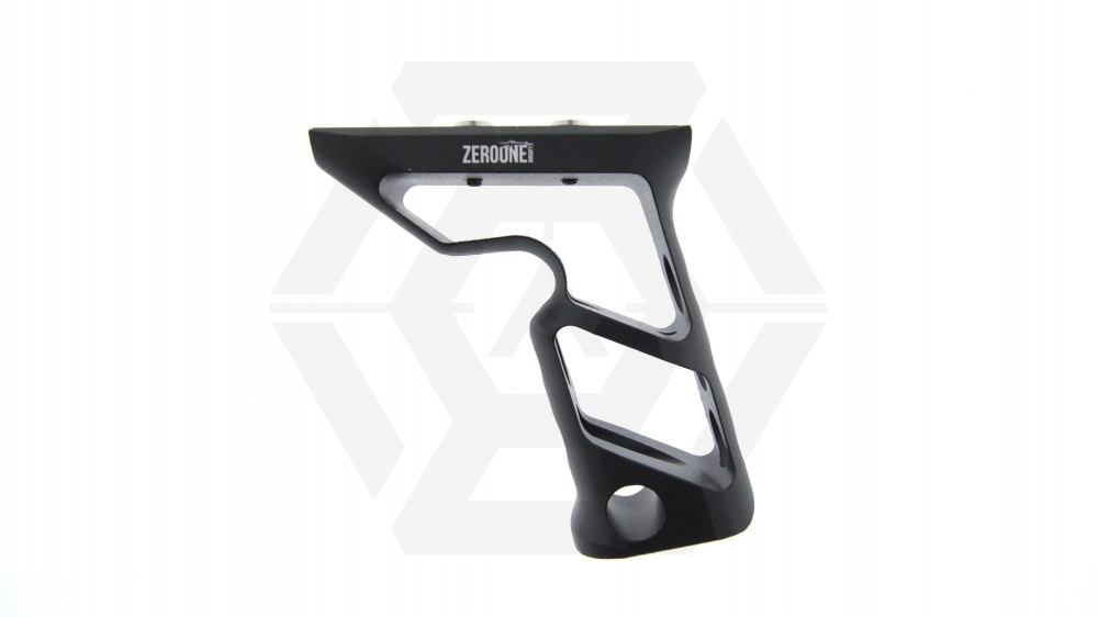 ZO Long CNC Aluminium Angled Grip for KeyMod (Black) - Main Image © Copyright Zero One Airsoft