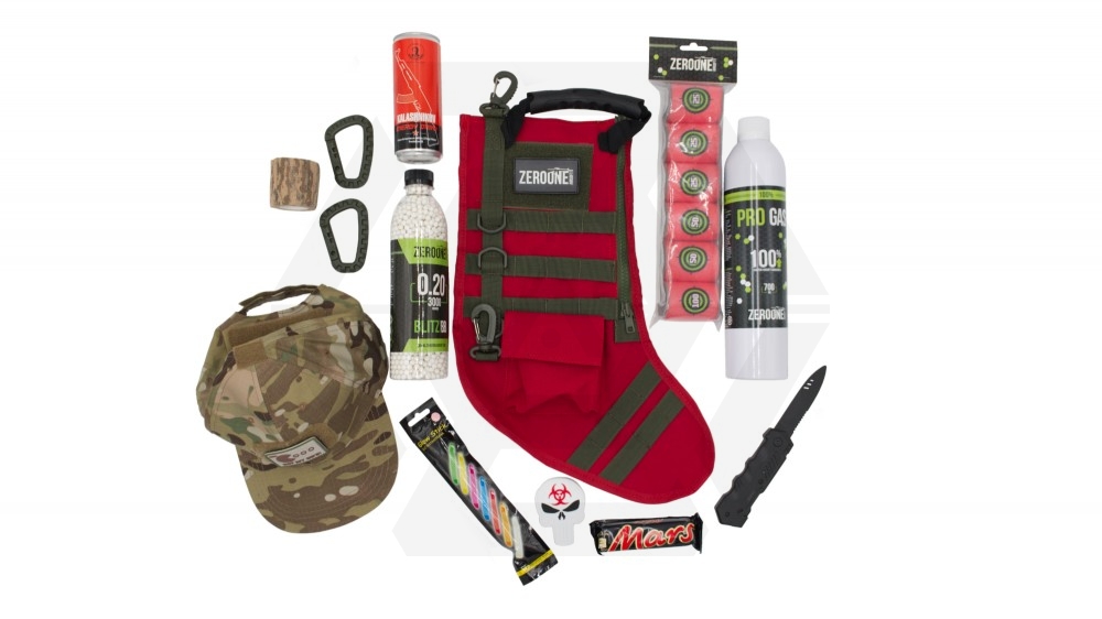ZO 2021 FILLED MOLLE Christmas Stocking (RED) - Main Image © Copyright Zero One Airsoft