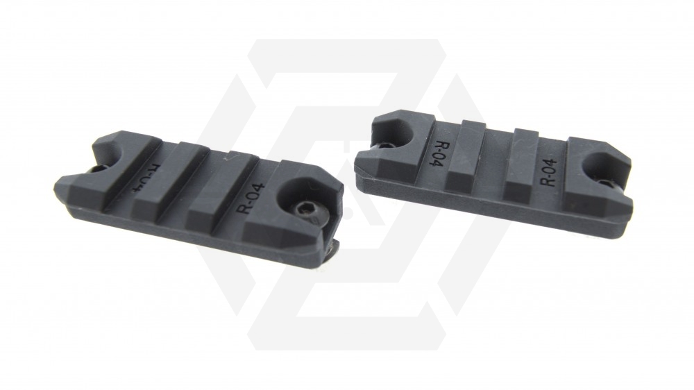 Ares Polymer RIS Rail Set 3 Slot for MLock (Black) - Main Image © Copyright Zero One Airsoft