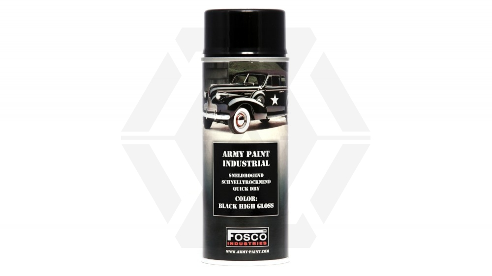 Fosco Army Spray Paint 400ml (Gloss Black) - Main Image © Copyright Zero One Airsoft