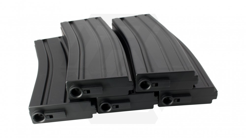Specna Arms Mag for M4 120rds Box of 5 (Black) - Main Image © Copyright Zero One Airsoft