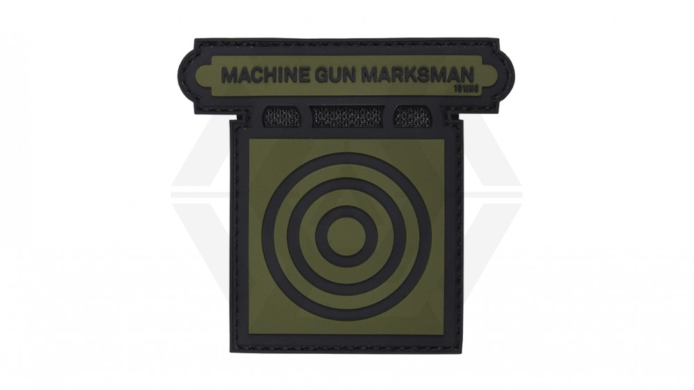 101 Inc PVC Velcro "Machine Gun Marksman" (Green) - Main Image © Copyright Zero One Airsoft