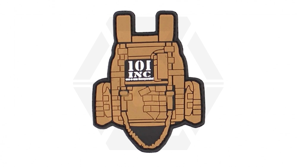 101 Inc PVC Velcro "Tactical Vest" (Tan) - Main Image © Copyright Zero One Airsoft