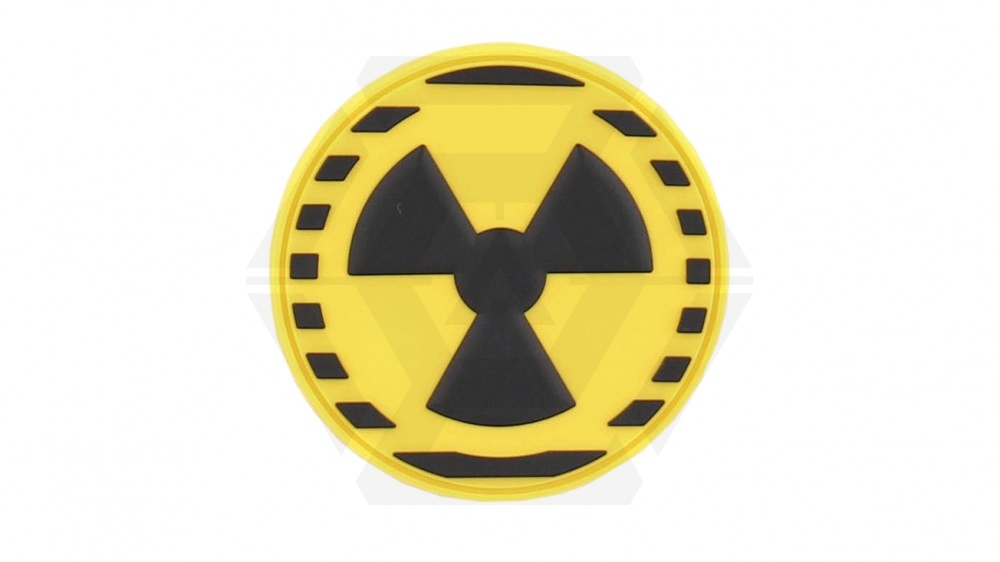 101 Inc PVC Velcro Patch &quotNuclear" (Yellow) - Main Image © Copyright Zero One Airsoft