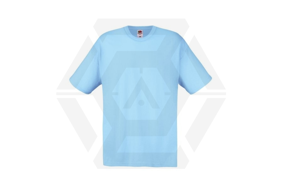 Fruit Of The Loom Original Full Cut T-Shirt (Sky Blue) - Size Large - Main Image © Copyright Zero One Airsoft
