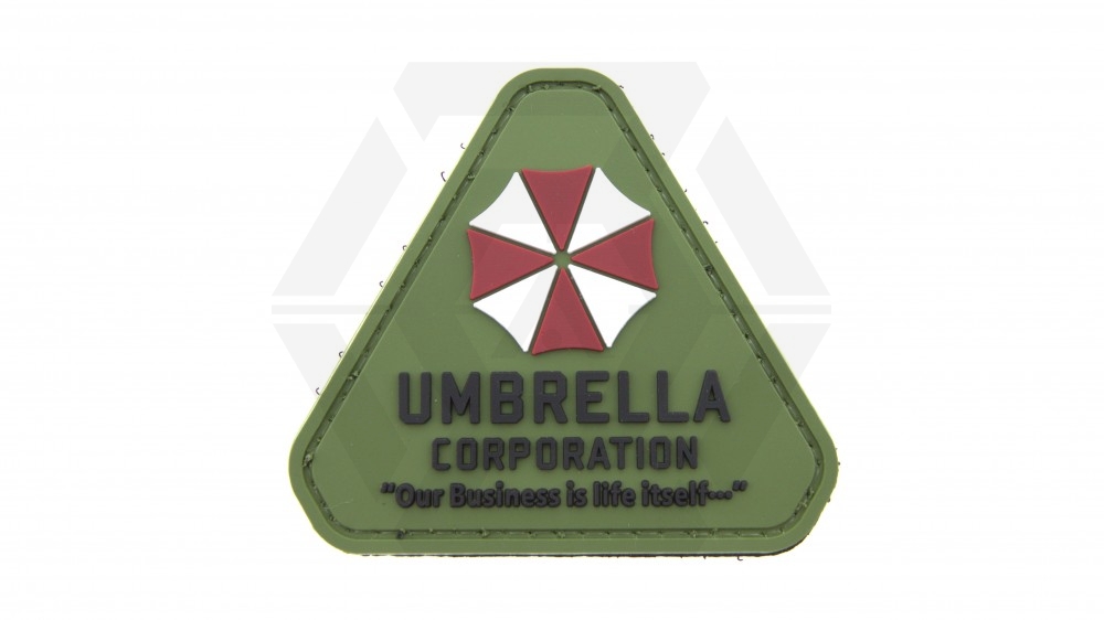 ZO PVC Velcro Patch "Umbrella Corp - Our Business" (Olive) - Main Image © Copyright Zero One Airsoft