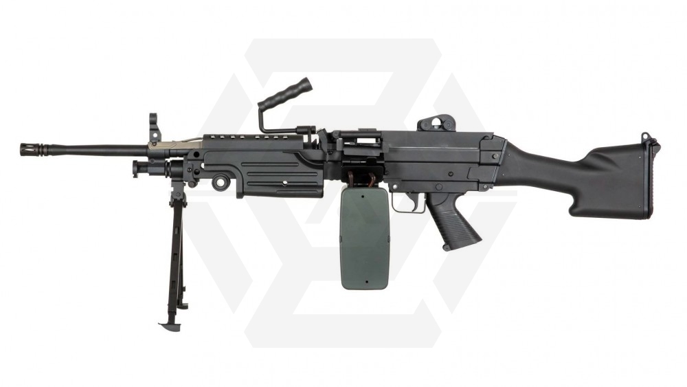 A&K AEG M249 MK2 (Black) - Main Image © Copyright Zero One Airsoft