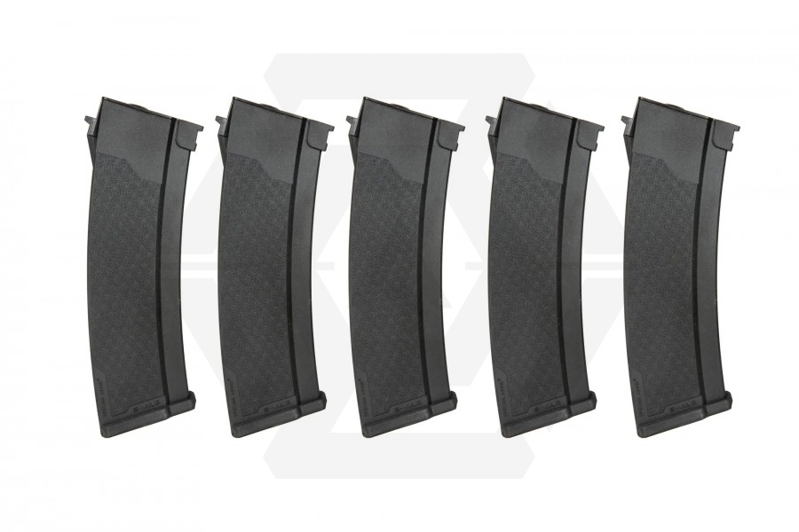 Specna Arms Mag for AK 380rds Set of 5 (Black) - Main Image © Copyright Zero One Airsoft
